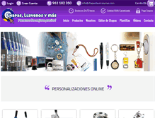 Tablet Screenshot of chapasllaverosymas.com